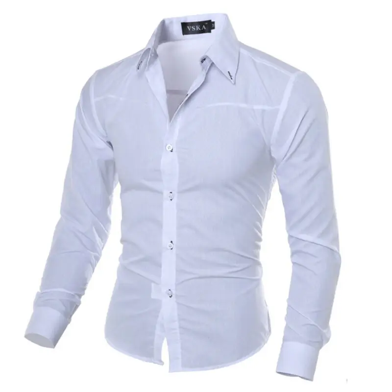 

New Fashion Mens Luxury Stylish Slim Fit Shirts Male Formal Long Sleeve Turn-Down Collar Single Breasted Argyle Dress Shirts