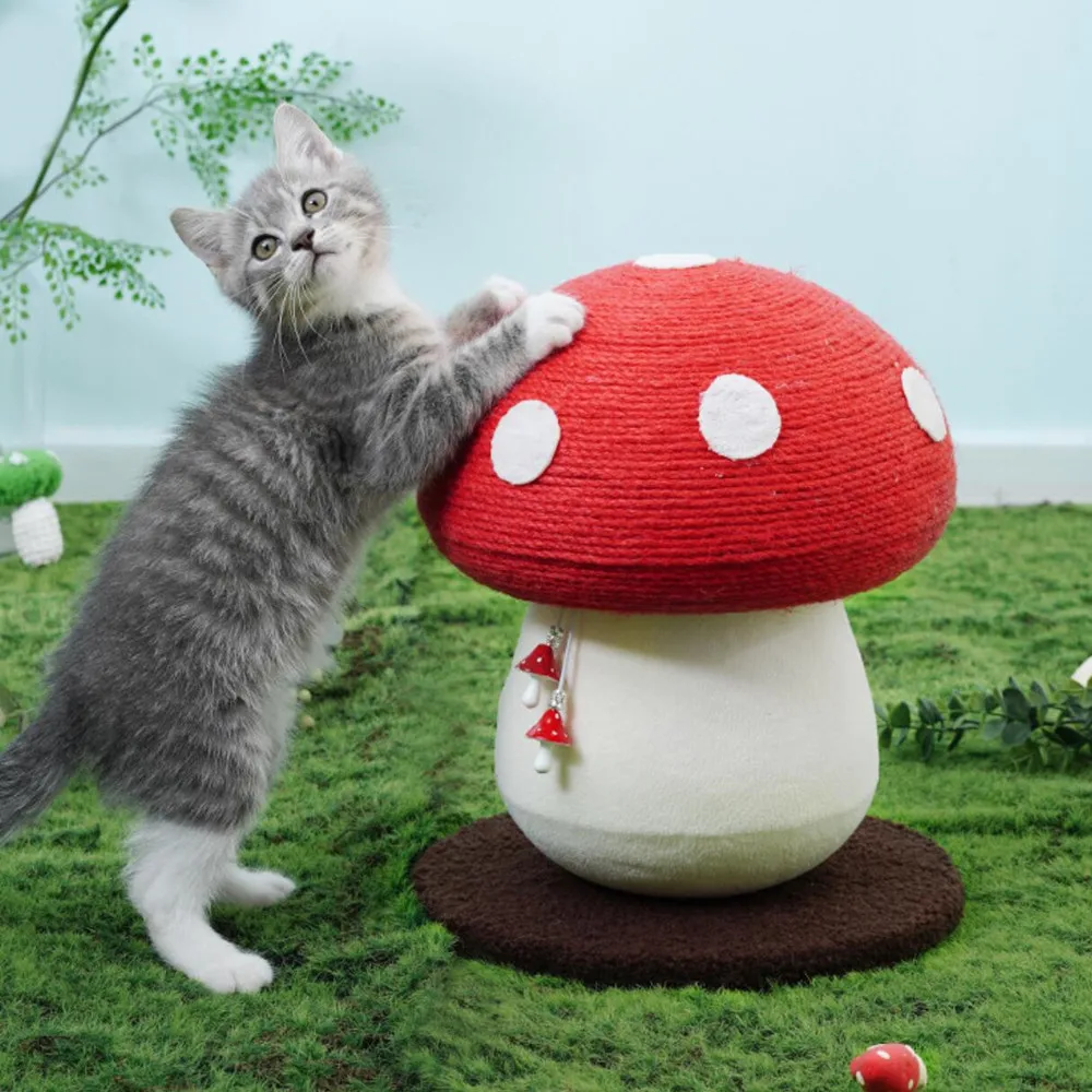 

Mushroom Cat Climbing Frame Sisal Grinding Claw Cat Climbing Column Vertical Cat Scratching Board Cat Tree Cat Toy Pet Furniture