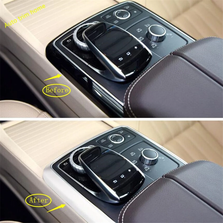 Lapetus Middle Control Gear Shift Box / Multimedia Cover Trim Fit For Mercedes-Benz GLE W166 2016 2017 2018 ABS Auto Accessories |