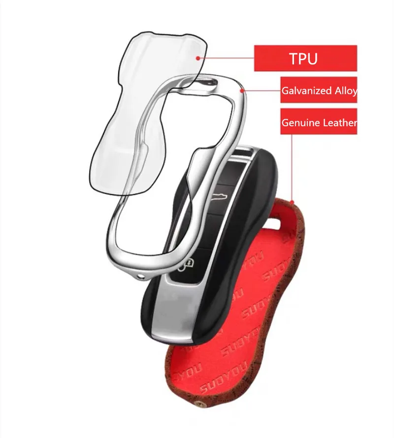 Автомобильная цепь для ключей брелок чехол оцинкованный сплав Porsche Cayenne 958 Macan 911 996