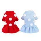 Милое зимнее платье с помпоном свитер для собаки, теплая одежда для собак, вязаное платье для маленьких и средних собак, одежда для йоркширского терьера домашнее животное чихуахуа