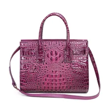 Quality Crocodile skin Handbags Genuine Leather Bag  Luxury Designer Women Leather Handbag sac de luxe femme Womens handbag