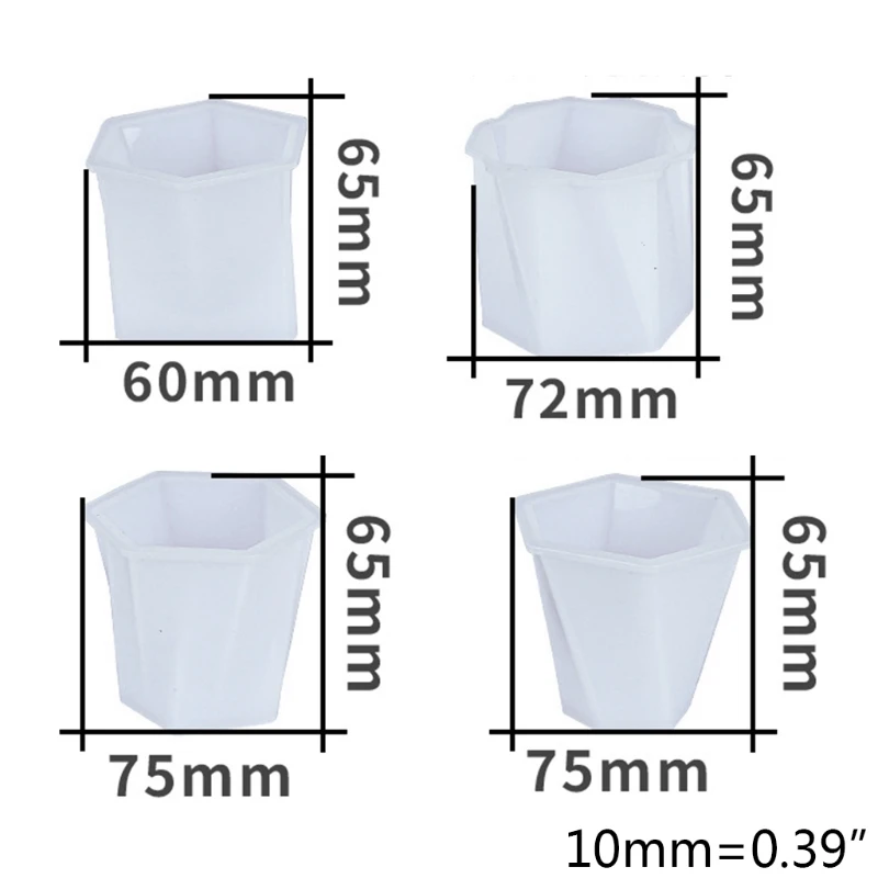 

13MC DIY Crystal Epoxy Resin Mold Geometry Ornaments Home Decorations Silicone Mould