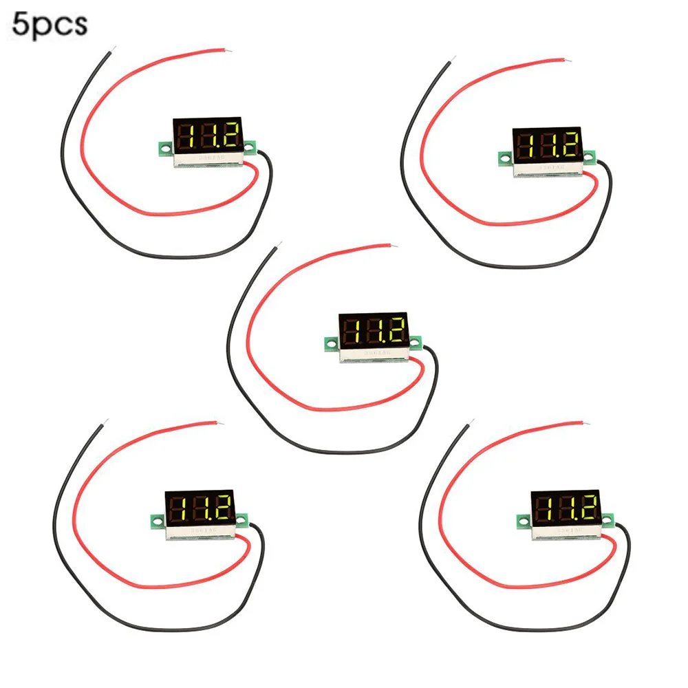 

5pcs DC2.7V-32V 0.36 Inch Mini LED Display Module Voltmeter Panel Voltage Tester Gauge for Motorcycle Car