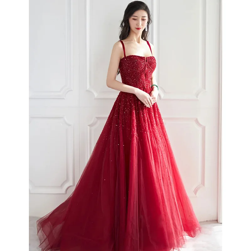 

YILIBER New simple wedding dress backless sleeveless design chiffon lace bride dresses princess dress plus size tailor-made