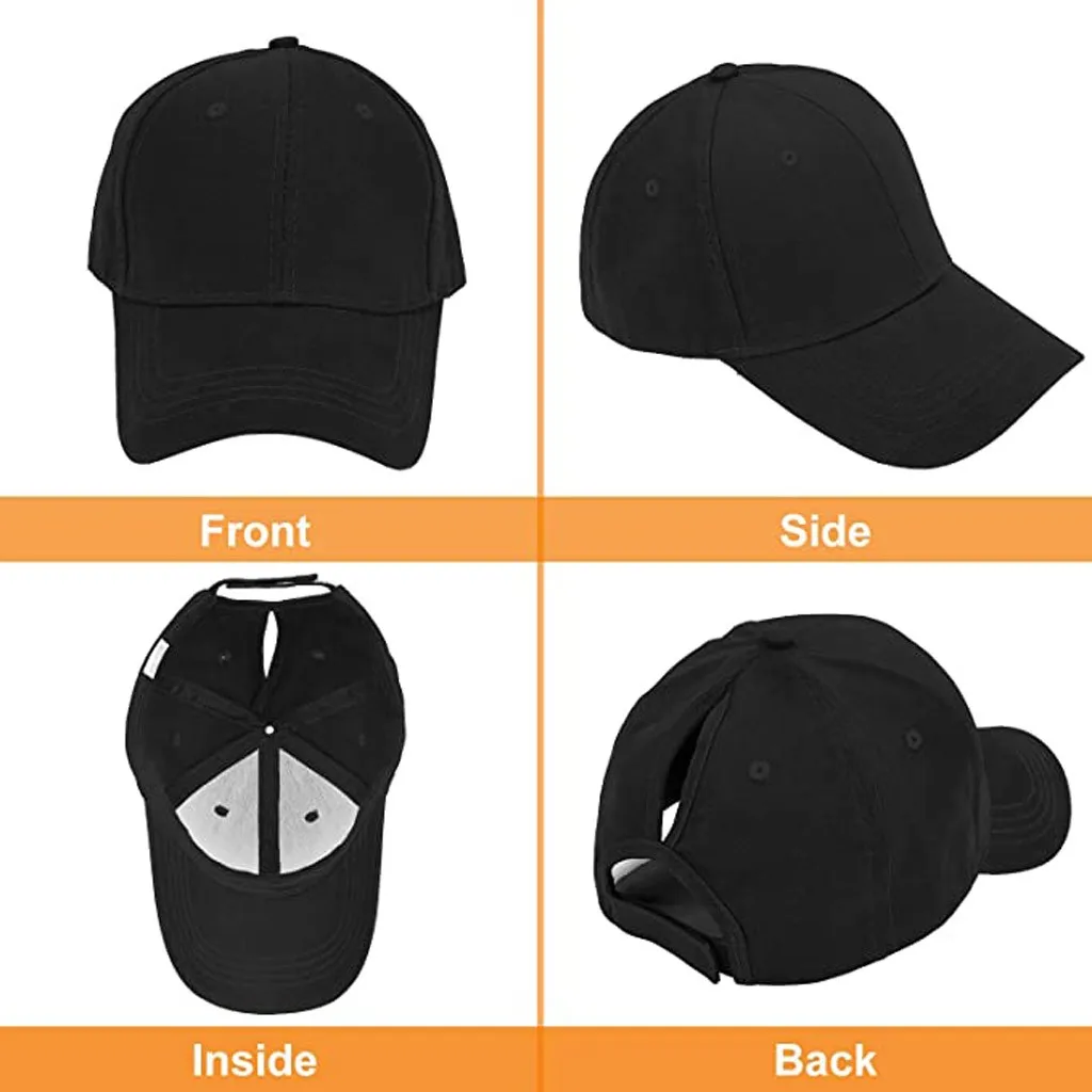 

Ponytail Messy Buns Trucker Plain Baseball Visor Cap Unisex Hat UV Protection Top Empty Tennis Golf Running Sunscreen Hat