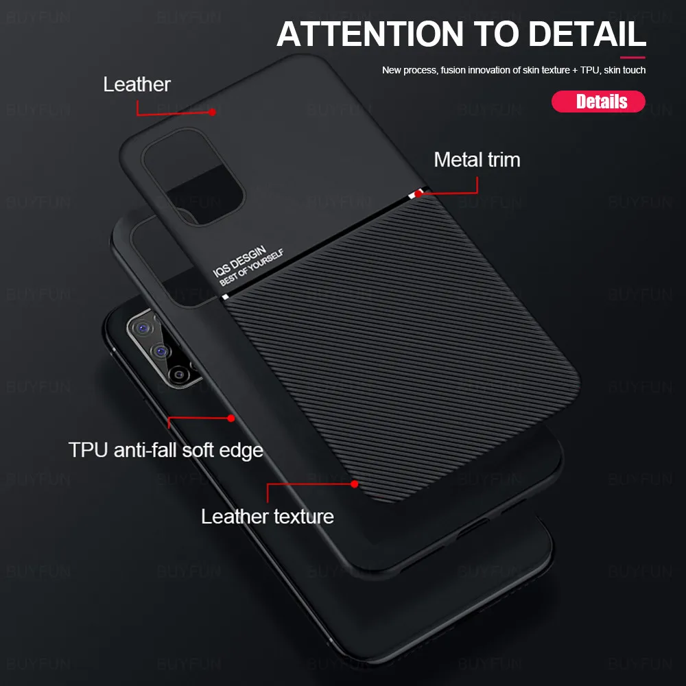 for realme7 5g case leather texture car magnetic holder phone covers for oppo realme 7 pro realmy realmi 7 7pro shockproof coque free global shipping