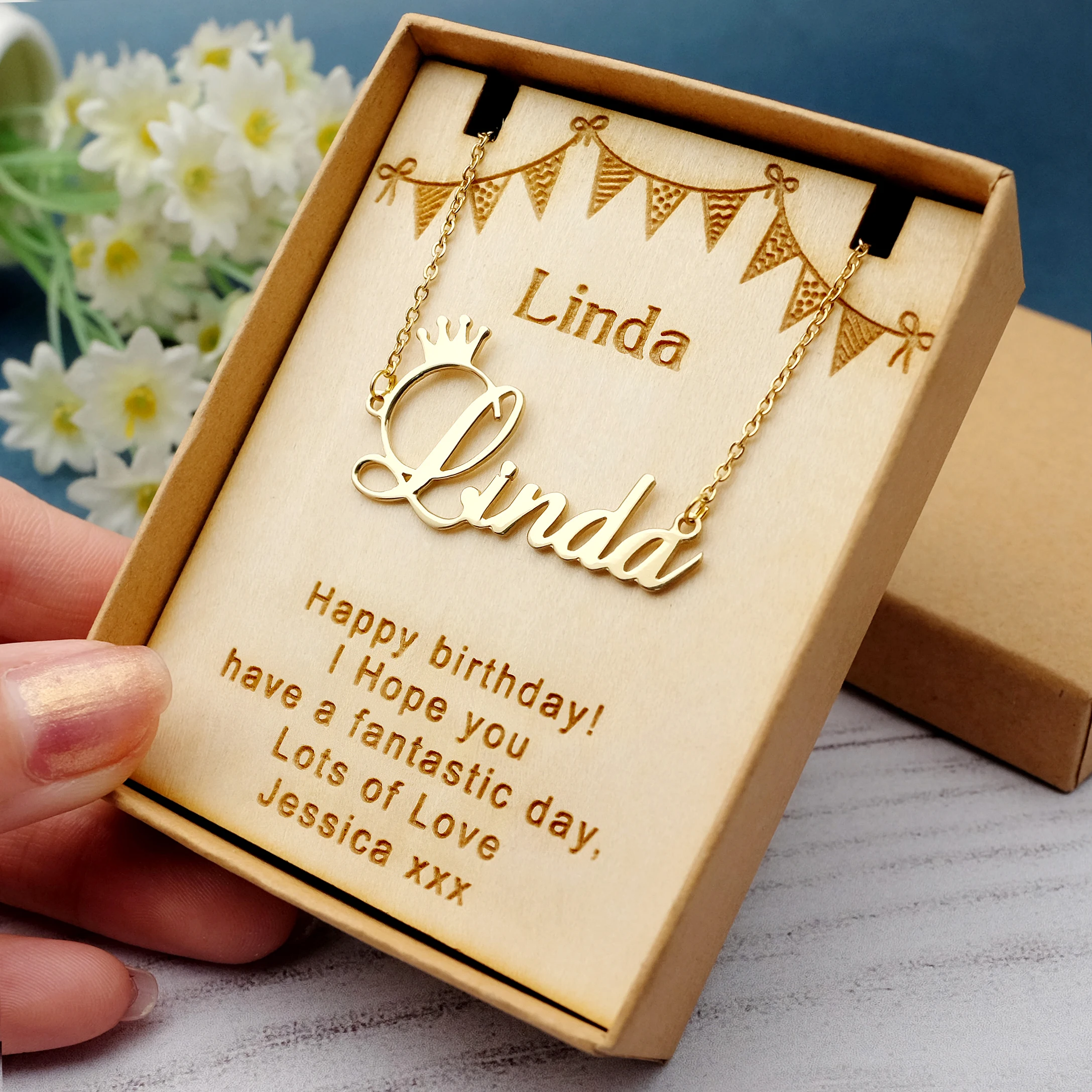 Именное ожерелье на заказ индивидуальное с именем s ювелирные изделия подарок