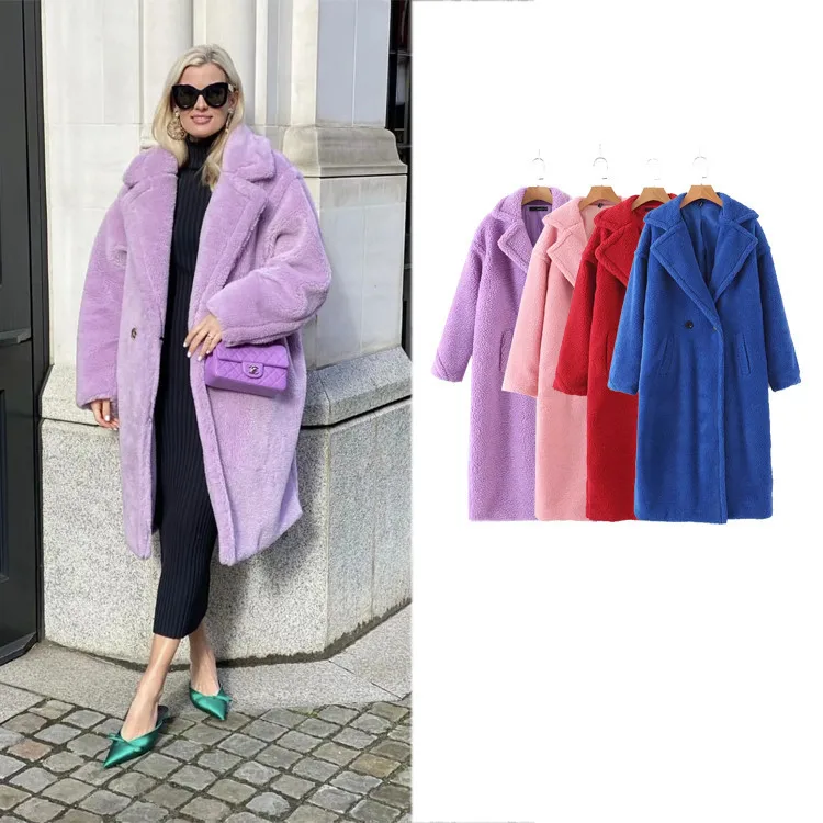 

2021 feminino korean abrigos mujer Winter women lamb wool coat jacket za người phụ nữ áo khoác
