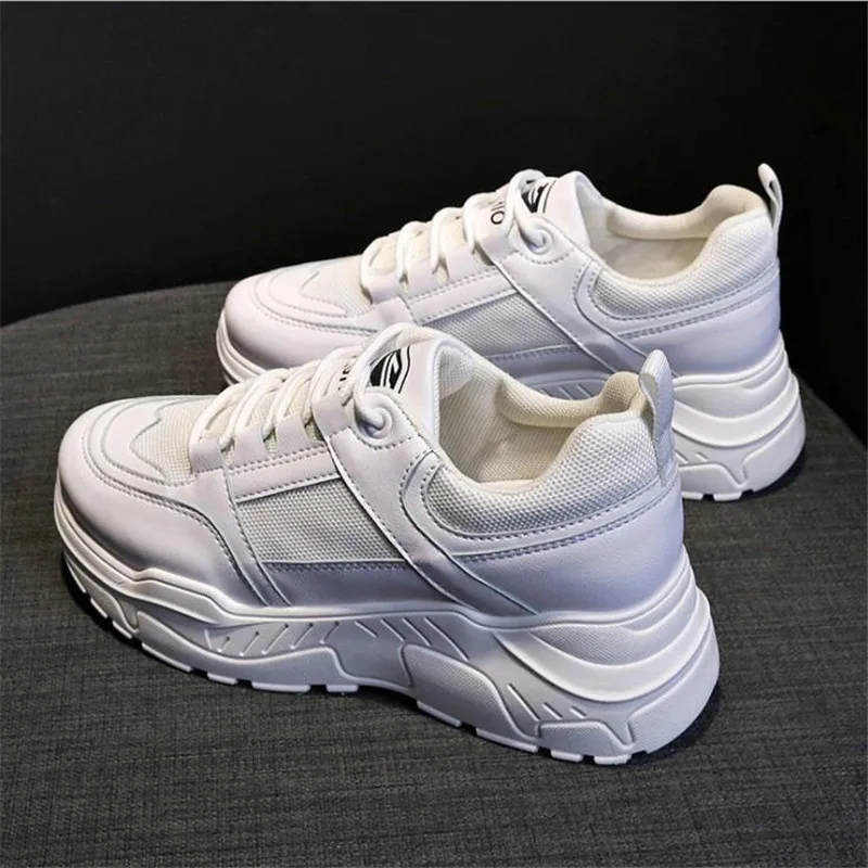 Кроссовки женские сетчатые дышащие повседневная обувь на плоской платформе