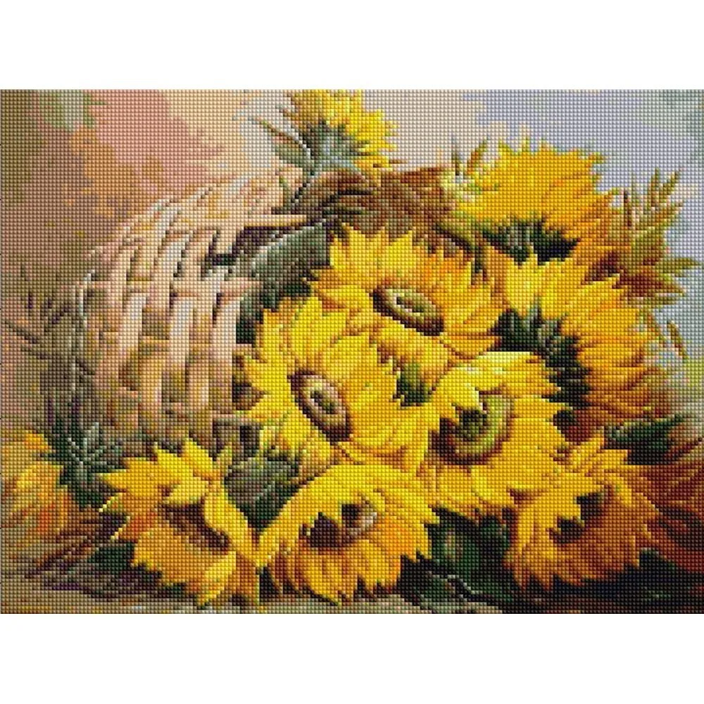 Алмазная вышивка HUACAN Sunflower 5D сделай сам полностью квадратные стразы крестом
