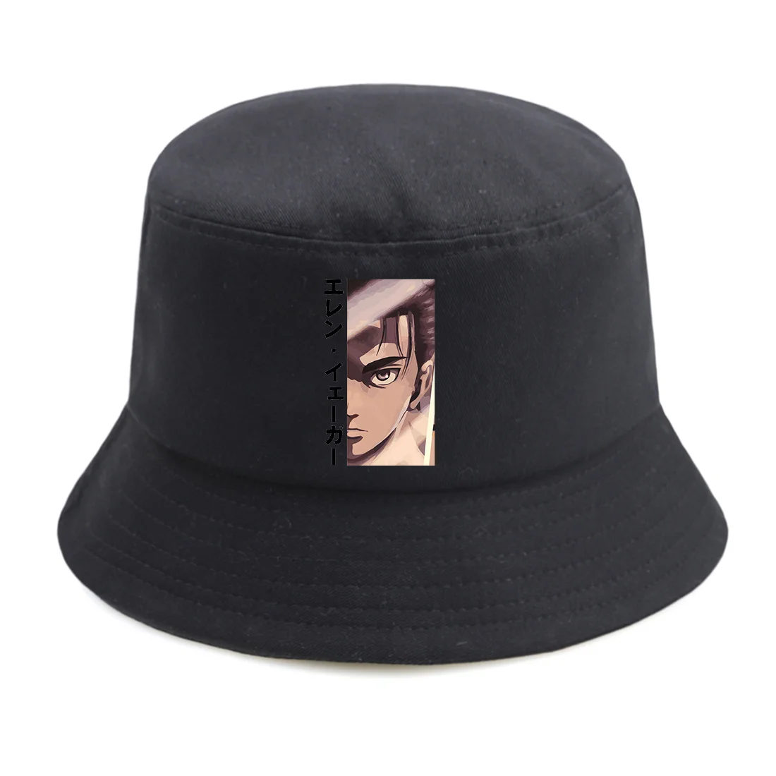 

Panama Hip Hop Fashion Cap Attack on Titan Woman Man Soft One Size Unisex Chapeau Femme 2021 Summer New Foldable Panama Black