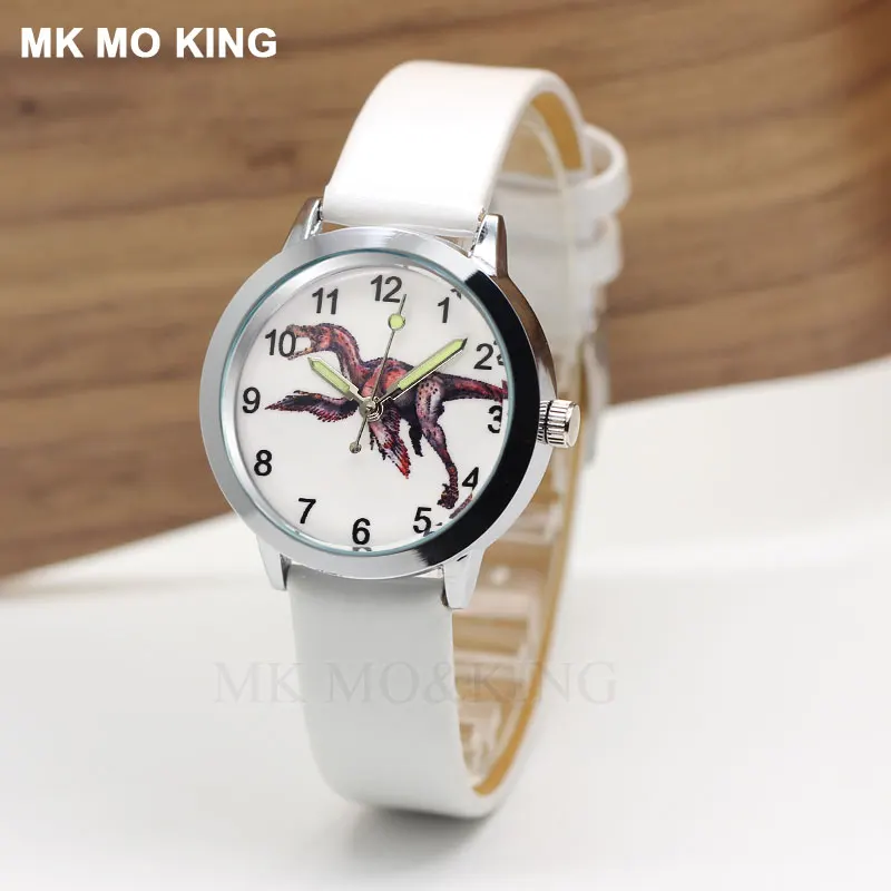 

Cute Blue Black Pink Leather Boys Watch Kids Cute Dinosaur Girls Wristwatch Lovely Kid Children Watches Students Clock Gift