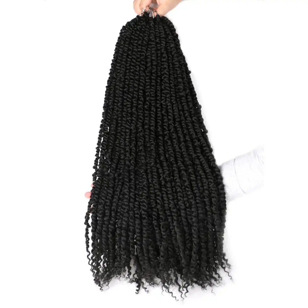 Предварительно скрученные волнистые волосы вязаные крючком синтетические Омбре