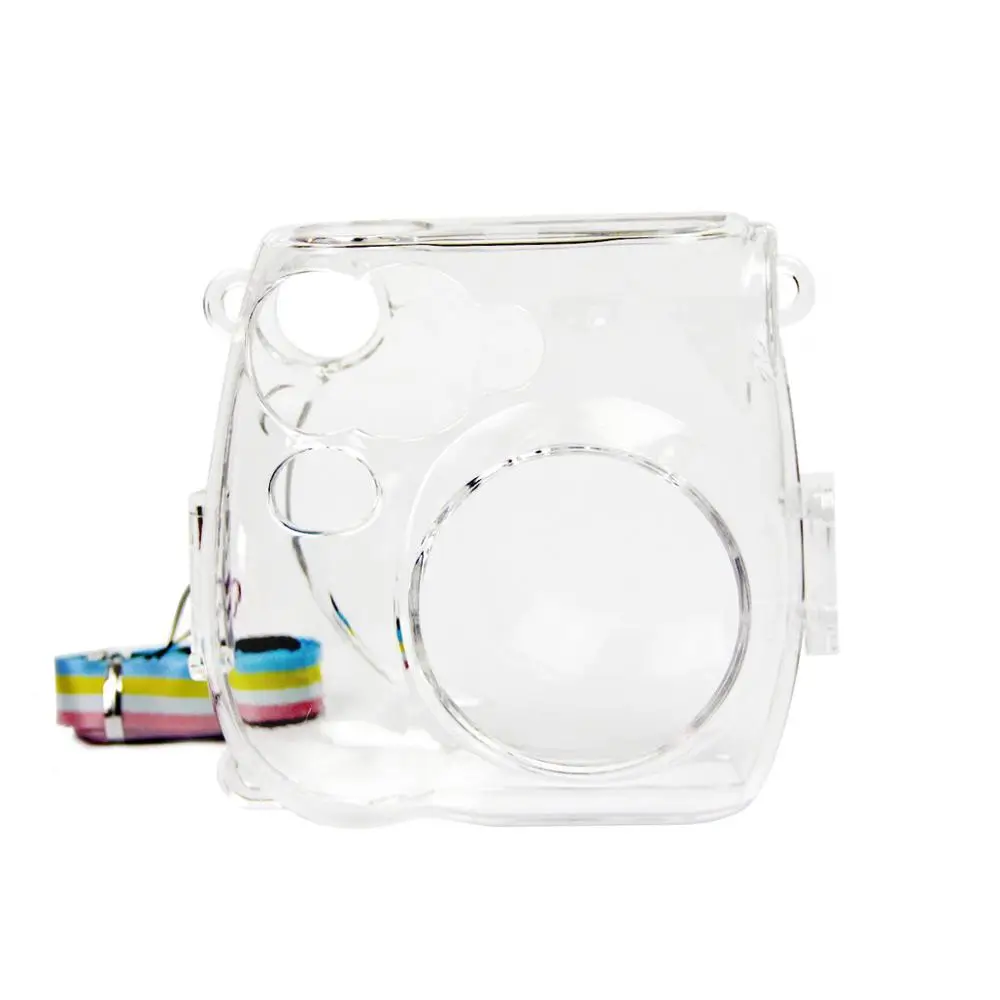 Clear bag Для Fujifilm Instax Mini 9 8 8+ аксессуары для камеры Художественная масляная краска искусственная кожа мгновенная камера сумка на плечо защитный чехол - Цвет: Clear bag