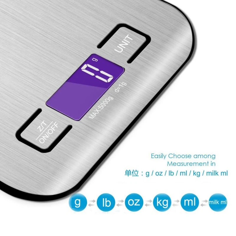 Электронные кухонные весы из нержавеющей стали 5000 г/1 г | Инструменты