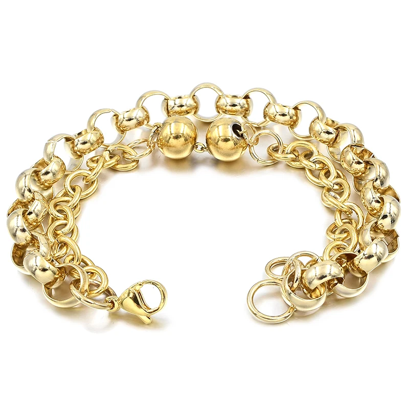 Крутая цепочка CHIMDOU золотого цвета Круглый браслет для мужчин новый стиль