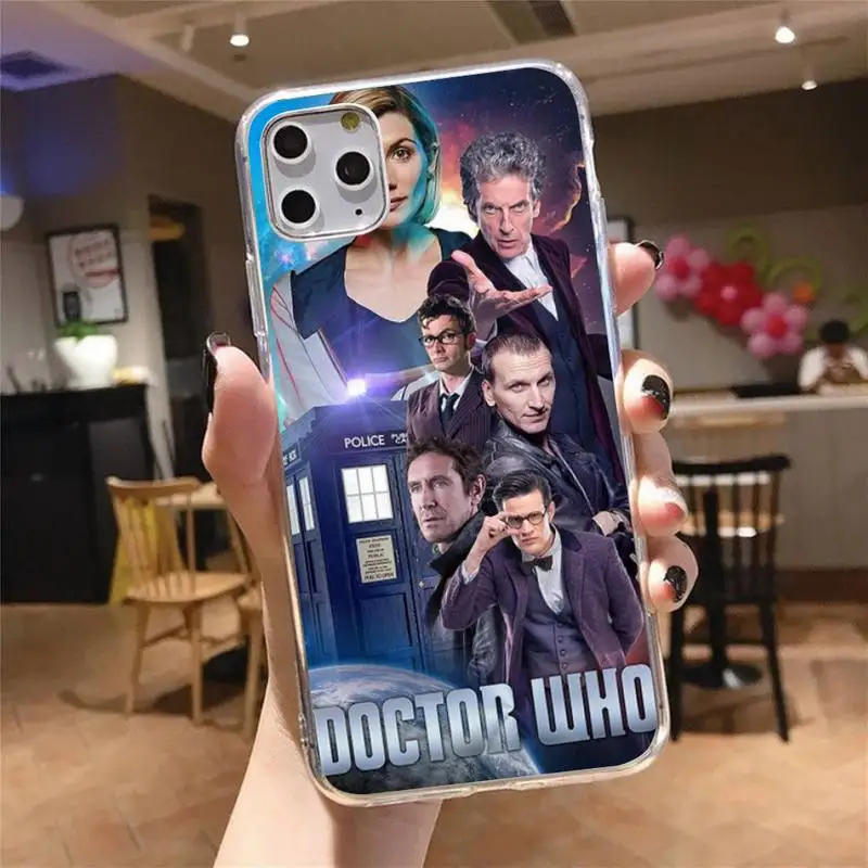 

Tardis Box Doctor Who Phone Case Transparent for iPhone 6 7 8 11 12 s mini pro X XS XR MAX Plus cover funda shell