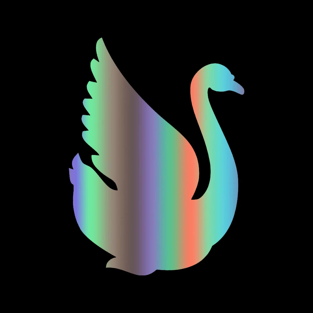 

A-1085 Creativity Swan Art Silhouette Personality Car Stickers PVC Hot Selling Auto Window Bumper Quality Waterproof Decal Decor
