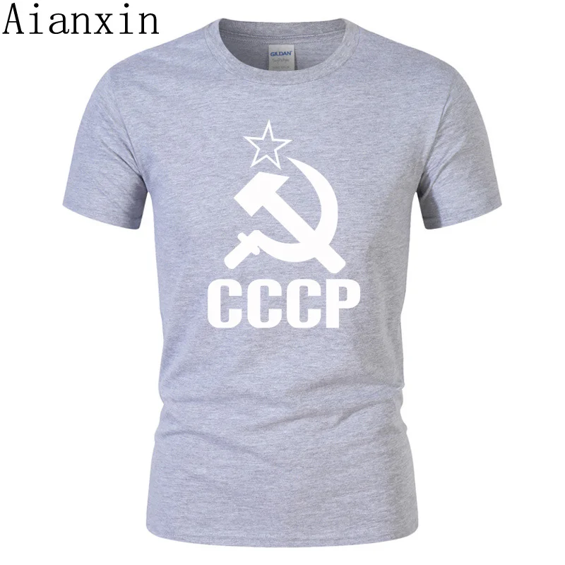 

Summer CCCP T Shirts Men USSR Soviet Union Man T-shirt Short Sleeve Moscow Russia Tees 100% Cotton O Neck Tops Plus Size S-XXL