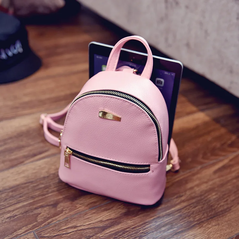 Модный женский мини рюкзак из искусственной кожи сумка на плечо для колледжа