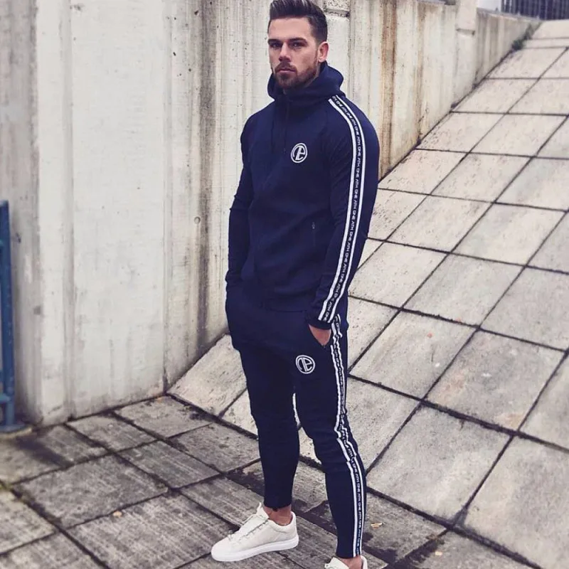 Мужской спортивный костюм осенняя брендовая одежда для фитнеса мужской