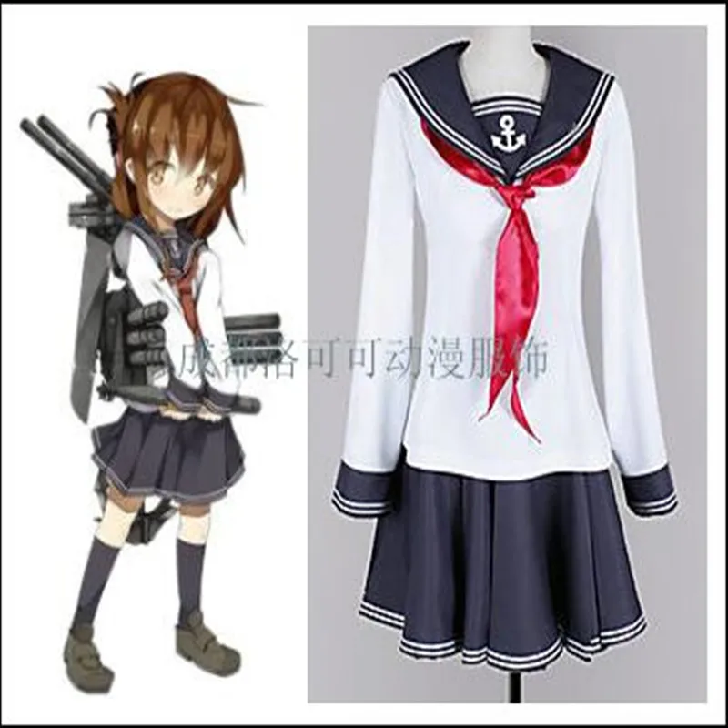 Игра kantai Коллекция Косплей студенческий матросский костюм косплей для