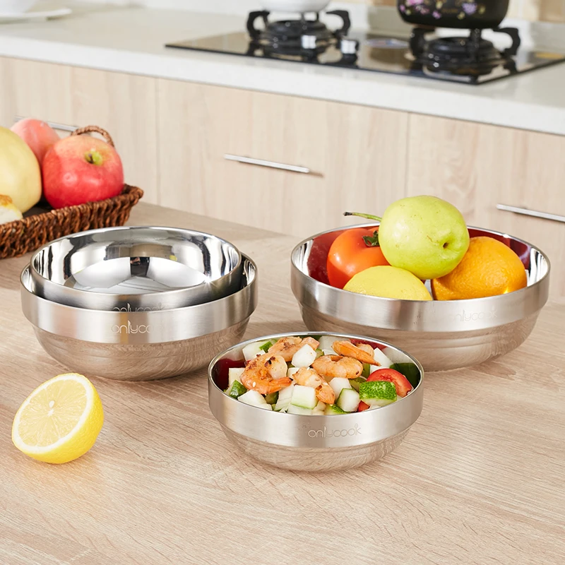 1Pcs Anti-scalding Anti-fall Deepen Modern Fashion SUS 304 Stainless Steel Bowl Eco-Friendly Househould Reflection Insulation | Дом и сад
