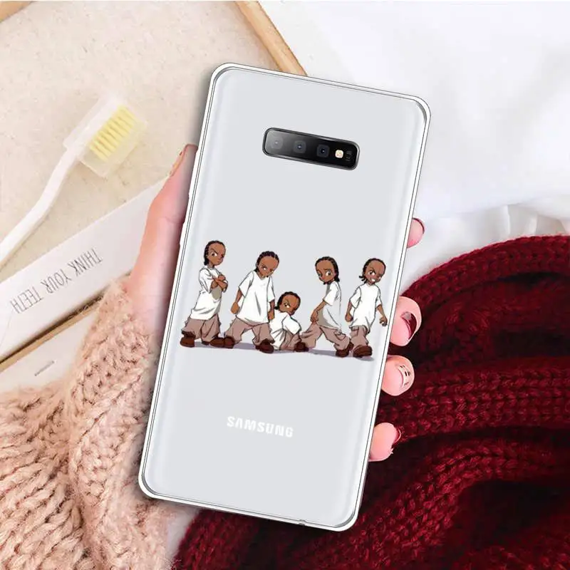 

Cute cartoon The Boondocks Phone Case Transparent for samsung A 21s 71 S 8 9 20 note 10 20 ultra plus