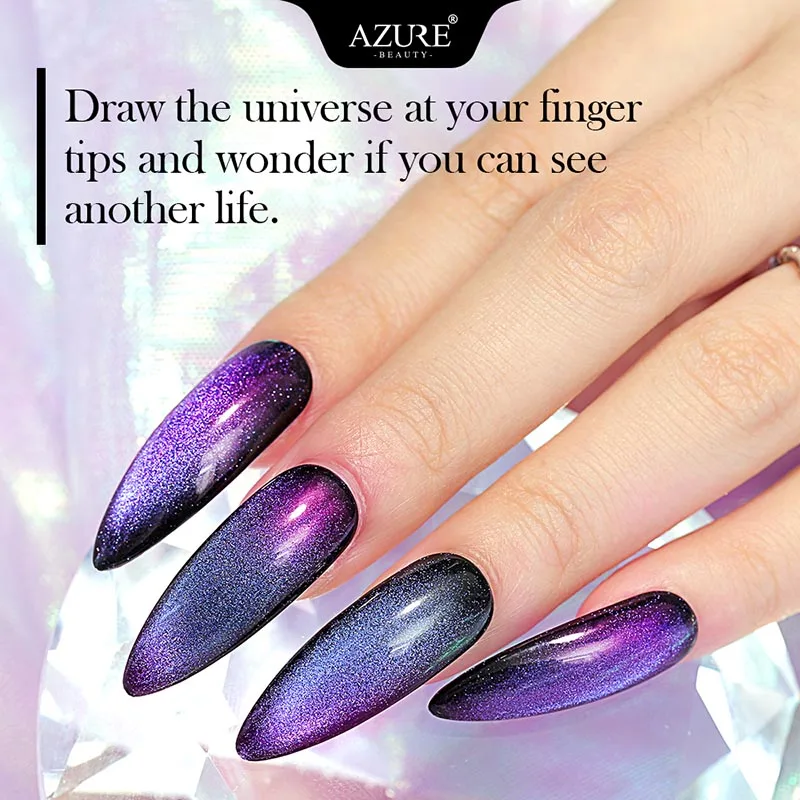 AZURE BEAUTY 6 шт./лот Хамелеон галактика кошачьи глаза УФ гель для ногтей Набор