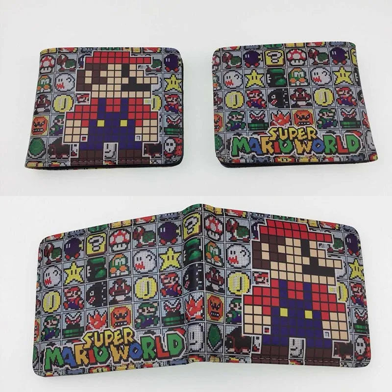 Kawaii мультфильм супер кошельки с Марио игры аниме кожаный кошелек подарок для