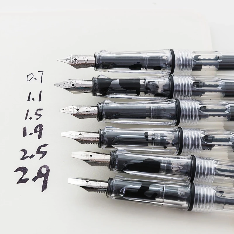 

6pcs/Set calligraphy Parallel Pen 0.7mm 1.1mm 1.5mm 1.9mm 2.5mm 2.9mm writing Pen for Gothic Letter caligraphy Pens Stationery