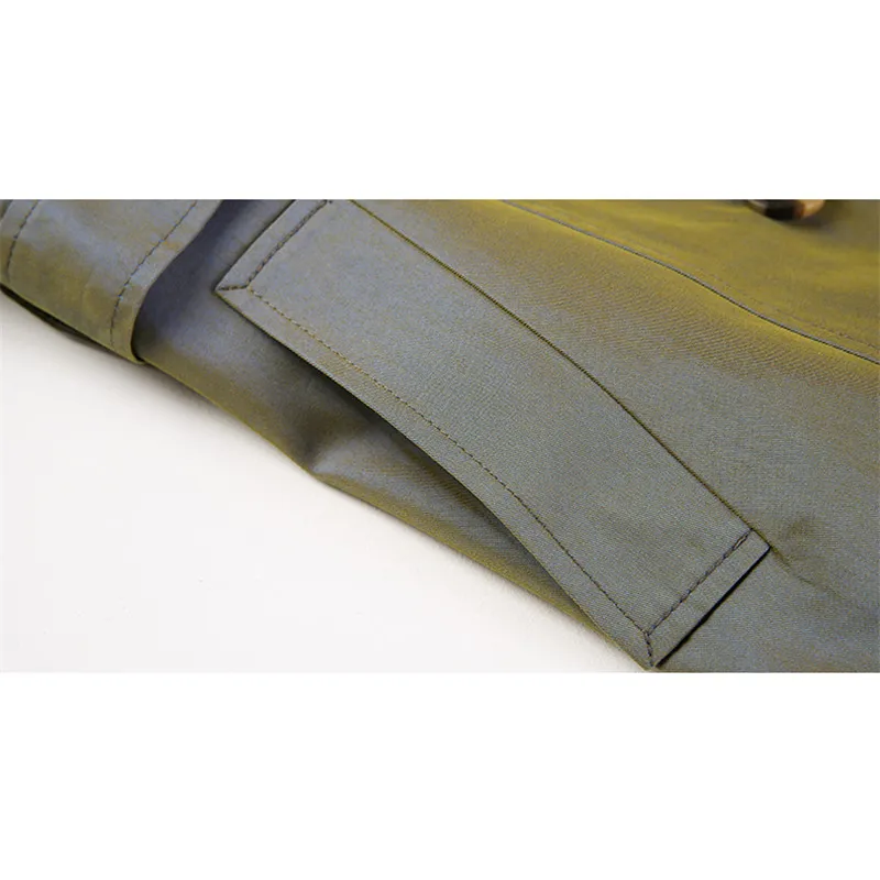 

Trench Coat Women Green Purple 3XL Plus Size Slim Long Windbreaker 19 New Autumn Winter Fashion England Chic Coats Feminina LD05