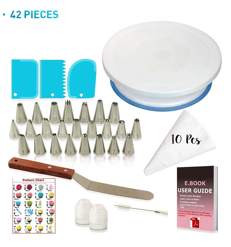 Набор для самостоятельной выпечки кондитерские насадки подставка торта