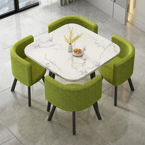 

стол обеденный Dining Table Set 4 Chairs Modern Reception Negotiation Coffee Tables Living Room Furniture Kitchen Table Chairs