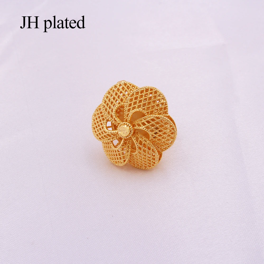 Ring women wedding Dubai 24K gold jewellery ring African Ethiopia cocktail party bride gifts luxury rings resizable size jewelry | Украшения