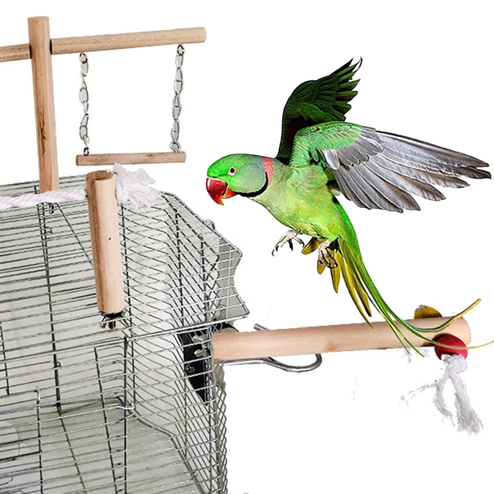 Деревянная хлопковая веревка для домашних животных окунь качели клетка