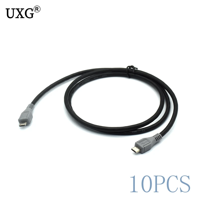 

10pcs Micro USB Type B Male To Micro B Male 5Pin Converter OTG Adapter Lead Data Cable 20cm / 1m 3ft