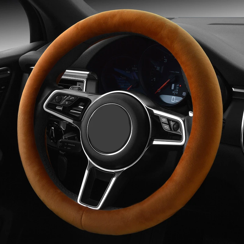 Женский чехол на руль черный/серый/бежевый/коричневый/желтый | Автомобили и