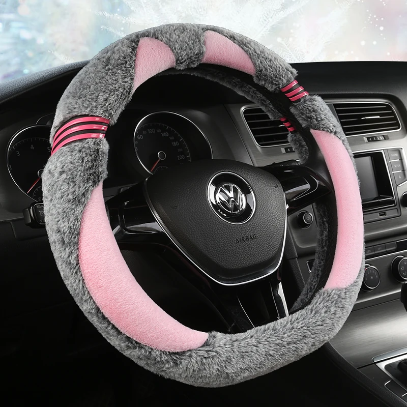 

D Shape O shape Car Steering Wheel Cover plush For Nissan Qashqai J11 Nissan X-trail T32 Golf 7 Tiguan 2019 2020 Kia Optima K5