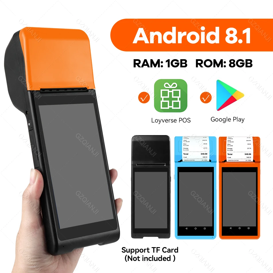 

Портативный термальный принтер 3G WIFI Android 8,1 PDA, умный POS-терминал, беспроводной портативный чековый принтер для SII e-Boleta Loyverse