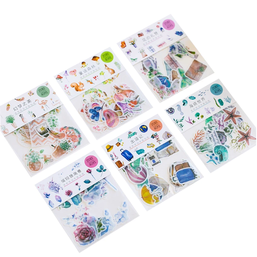 40 шт./лот креативные красочные наклейки серии мечты бумажные украшения сделай