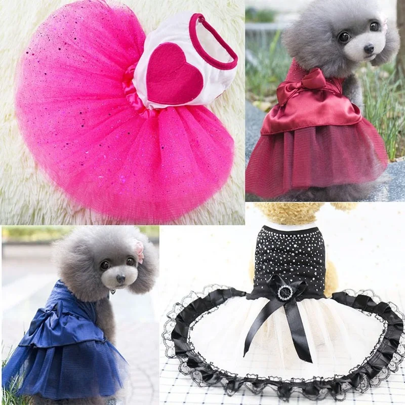 

Small Dog Clothes Beautiful Fluffy Dress Sweet Princess Skirt, Spring and Summer Puppies, Lace Princess, Chihuahua Dog L XL XXL