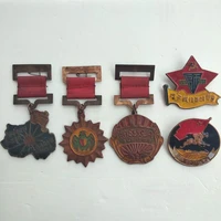 5 pcs vintage hero medal military badge signed chinese sodier medals