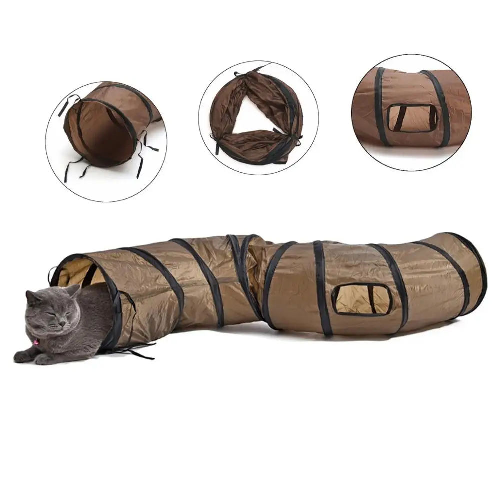 Забавная игрушка для кошек игровой тоннель с 3 отверстиями складные Складные