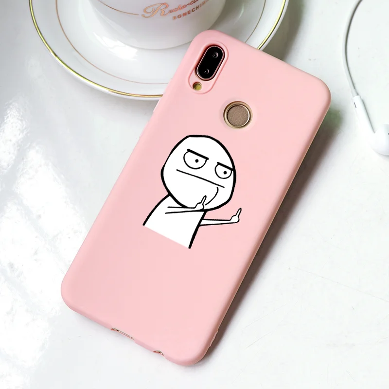 2zzren Розовый матовый чехол с милым мультяшным котом для huawei P20 Lite P30 mate 10 20 Honor 20i 10i 8X 7A Pro 9 10 20 Lite Y9 P Smart чехол - Цвет: 2zzren