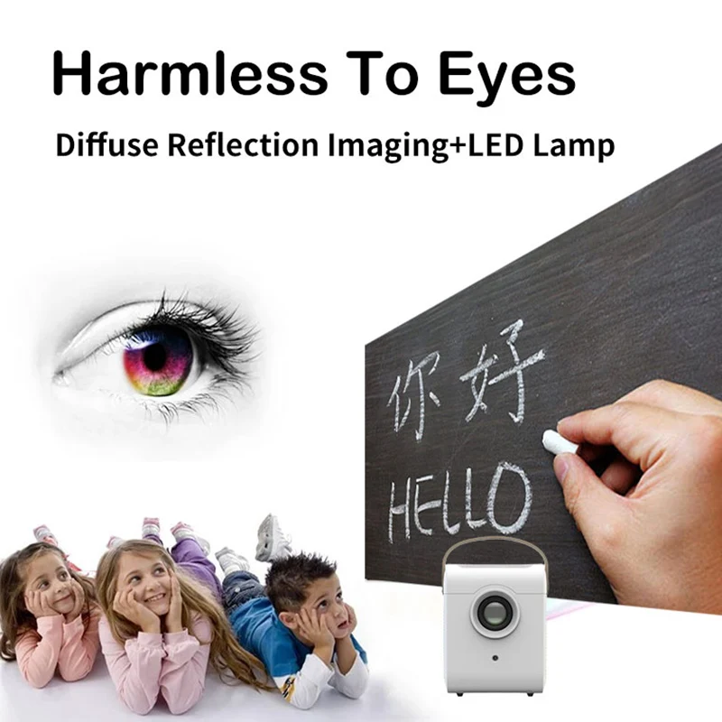 

Children's Projector Gift LCD Cost-Effective Mini Projector Package Optical Machine EU Plug