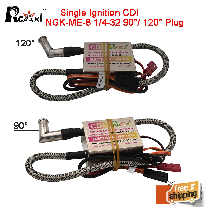 Rcexl одно Зажигание CDI NGK ME 8 1/4 32 90/ 120 градусов для газового бензинового двигателя RC