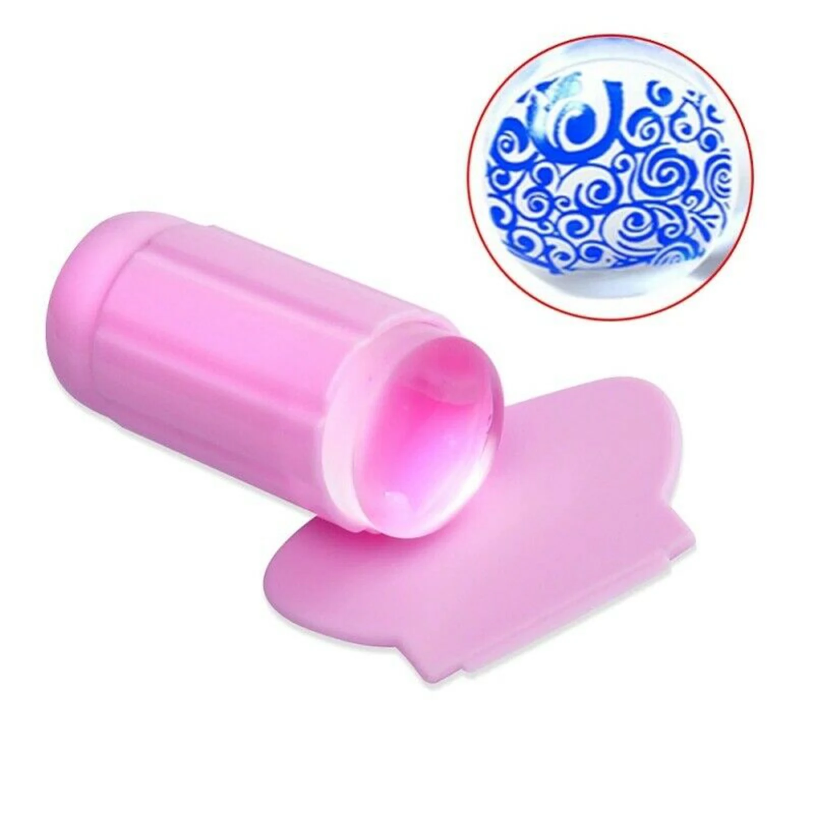 

Штамп для дизайна ногтей 2 шт./компл. + скребок Новинка Прозрачный зеркальный Мягкий силикон для печати штампов инструменты