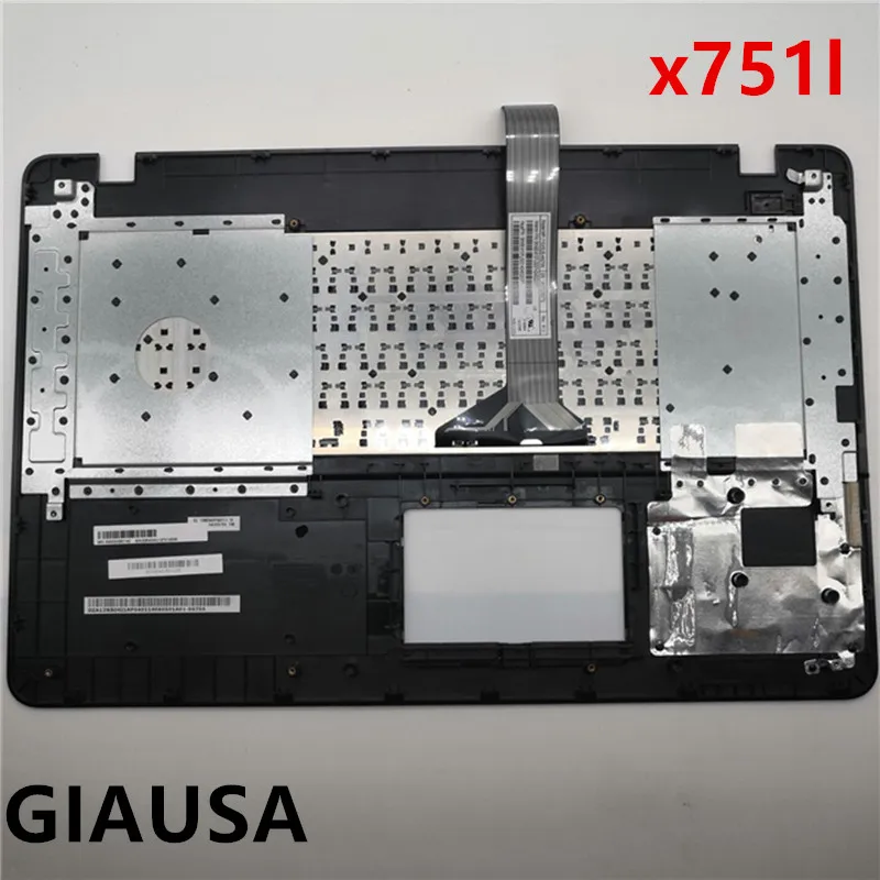 Новая американская клавиатура для Asus X751 X751LK X751LKB X751LN X751LNB с черной подставкой рук